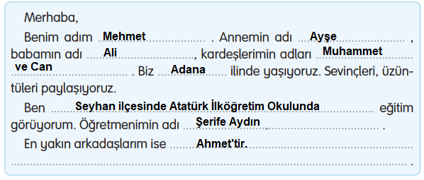 3. Sınıf Türkçe Gizem Yayıncılık Sayfa 112 Ders Kitabı Cevapları (Benimle Yaşıt Dedem)