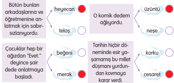 3. Sınıf Türkçe Sayfa 116 Ders Kitabı Cevapları Gizem Yayıncılık