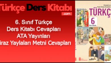 Kiraz Yaylaları Metni - 6. Sınıf Türkçe ATA Yayınları