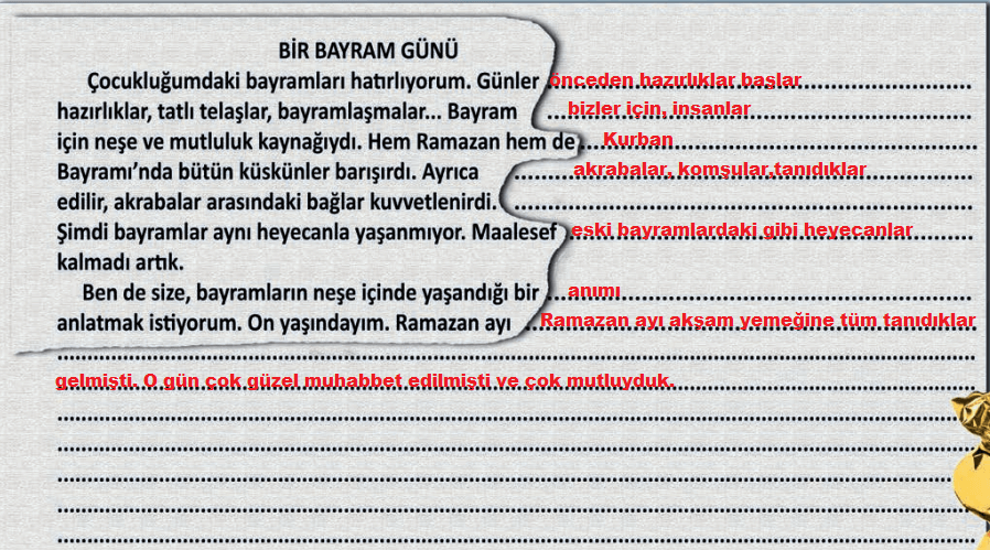 6. Sınıf Türkçe Ders Kitabı Cevapları Sayfa 184 MEB Yayınları (Tarhananın Öyküsü) (1)