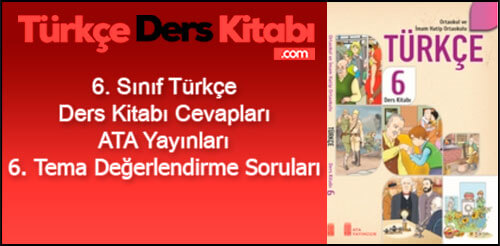 6. Tema Değerlendirme Soruları Etkinlik Cevapları (6. Sınıf Türkçe)