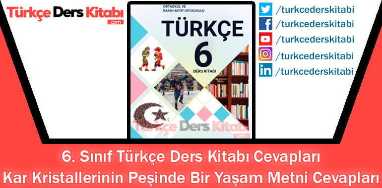 Kar Kristallerinin Peşinde Bir Yaşam Metni Cevapları (6. Sınıf Türkçe MEB)