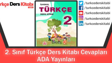 2. Sınıf Türkçe Ders Kitabı Cevapları ADA Yayınları