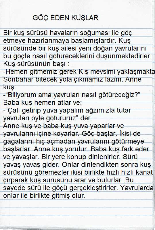 4. Sınıf Türkçe Ders Kitabı Cevapları Sayfa 151 MEB Yayınları (Dağdaki Kaynak)