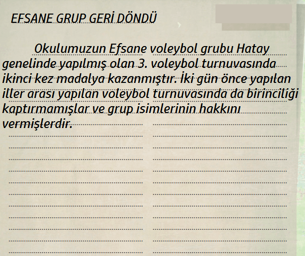 6. Sınıf Türkçe Ders Kitabı Cevapları Sayfa 233 MEB Yayınları (Vazgeçmeyenlerin Hikayesi)