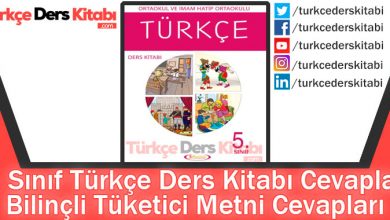 Bilinçli Tüketici Metni Cevapları (5. Sınıf Türkçe Anıttepe)