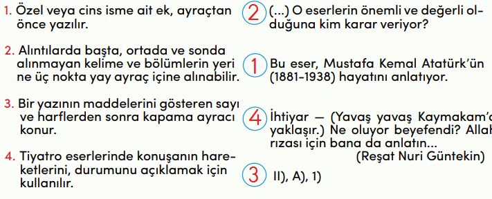 4. Sınıf Türkçe Ders Kitabı Cevapları Sayfa 236 MEB Yayınları