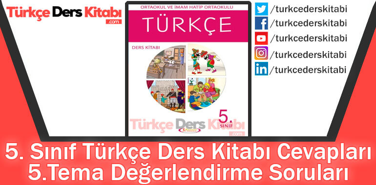 5.Tema Değerlendirme Soruları Cevapları (5. Sınıf Türkçe Anıttepe)