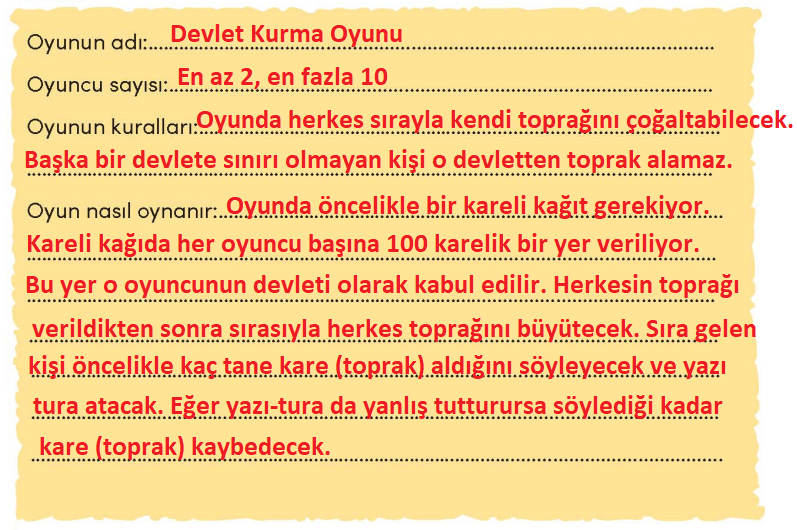 3. Sınıf Türkçe Ders Kitabı Cevapları Sayfa 216 MEB Yayınları (Tüm Dünya Oyunda)