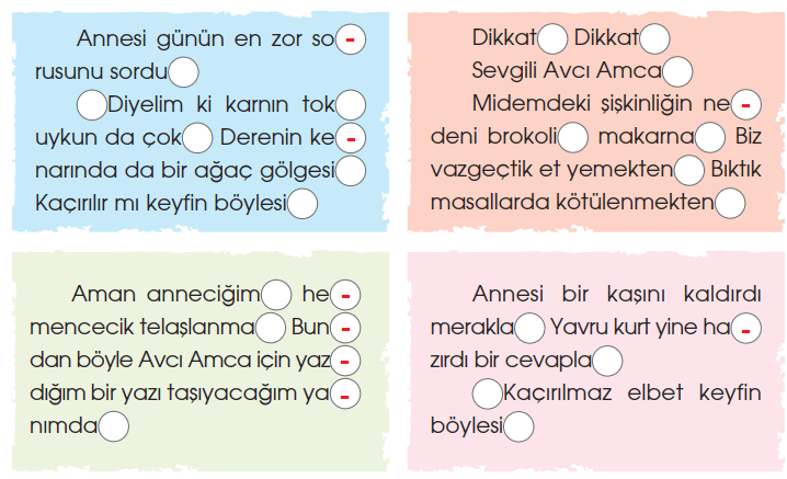 4. Sınıf Türkçe Ders Kitabı Cevapları Sayfa 165 Özgün Yayınları (Kim Korkar Kırmızı Başlıklı Kızdan Metni) 1