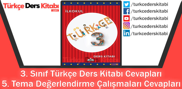 5. Tema Değerlendirme Çalışmaları Cevapları (3. Sınıf Türkçe MEB)