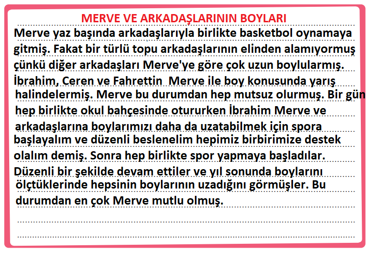 6. Sınıf Türkçe Ders Kitabı Cevapları Sayfa 221 ATA Yayınları (Basketbol Oynamak Boy Uzatır Mı)