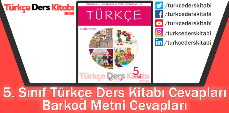 Barkod Metni Cevapları (5. Sınıf Türkçe Anıttepe)