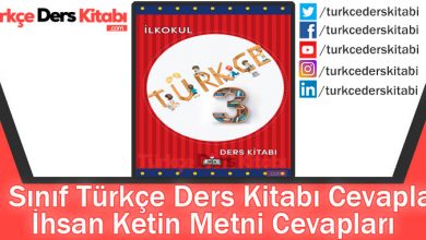 İhsan Ketin Metni Cevapları (3. Sınıf Türkçe MEB)