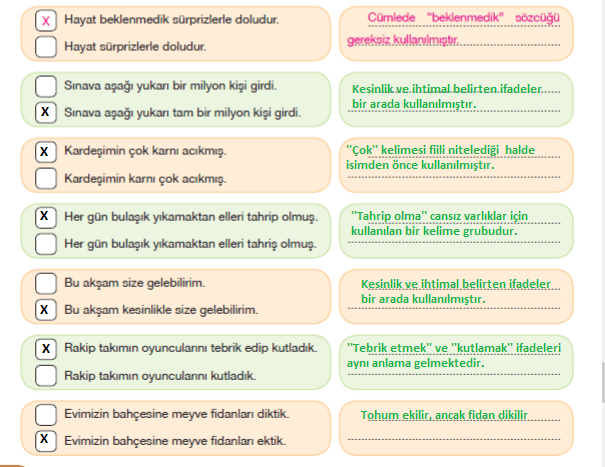 7. Sınıf Türkçe Ders Kitabı Cevapları Sayfa 204 ÖZGÜN Yayınları (Ağaç ve Sen Metni )