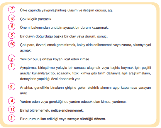 7. Sınıf Türkçe Ders Kitabı Cevapları Sayfa 236 ÖZGÜN Yayınları (Ampulün İlk Yanışı Metni )