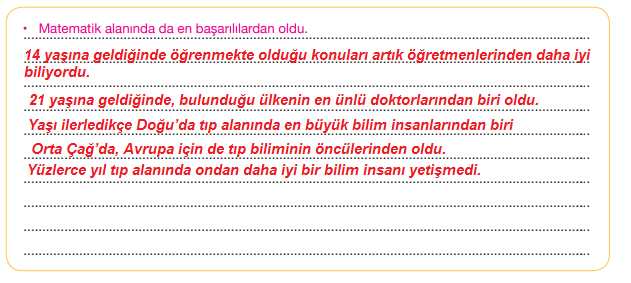 7. Sınıf Türkçe Ders Kitabı Cevapları Sayfa 248 ÖZGÜN Yayınları (İbni Sina Metni)