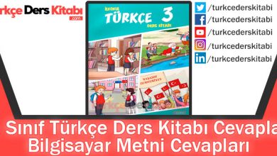Bilgisayar Metni Cevapları (3. Sınıf Türkçe Gizem)