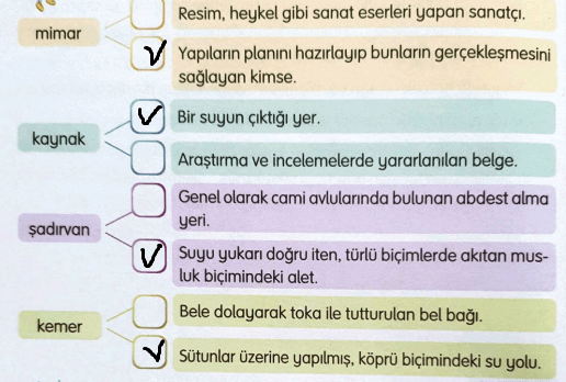 3. Sınıf Türkçe Ders Kitabı Cevapları Sayfa 28 Gizem Yayıncılık (Mimar Sinan'ın Suları Metni)