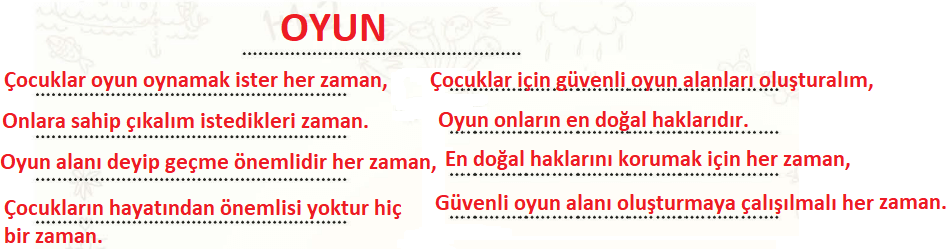 3. Sınıf Türkçe Ders Kitabı Cevapları Sayfa 34 MEB Yayınları (Kentlerde Yaşayan Çocuklar Da Oyun Oynamak İsterler Metni)