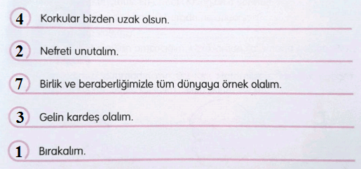 3. Sınıf Türkçe Ders Kitabı Cevapları Sayfa 35 Gizem Yayıncılık (Gelin Kardeş Olalım Metni)