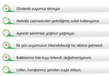 3. Sınıf Türkçe Ders Kitabı Cevapları Sayfa 83 Gizem Yayıncılık (Suyumuz Tükenirse Metni)