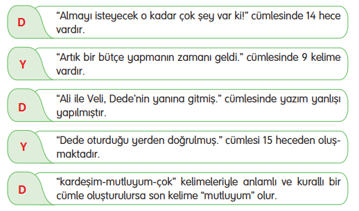 3. Sınıf Türkçe Ders Kitabı Cevapları Sayfa 88 Gizem Yayıncılık (3. Temada Öğrendiklerimizi Değerlendirelim)