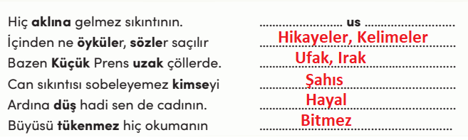 4. Sınıf Türkçe Ders Kitabı Cevapları Sayfa 15 MEB Yayınları (Kitabın Büyüsü Metni)