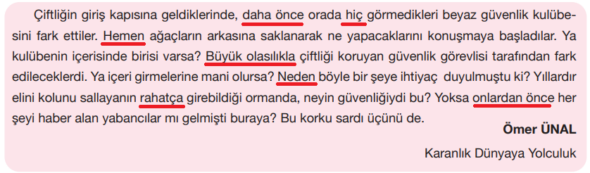 7. Sınıf Türkçe Ders Kitabı Cevapları ÖZGÜN Yayınları Sayfa 178, a. Sorusu