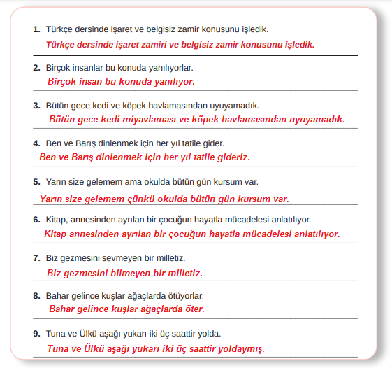 8. Sınıf Türkçe Ders Kitabı Cevapları Sayfa 259 MEB Yayınları (Haritada Bir Noktada Metni)