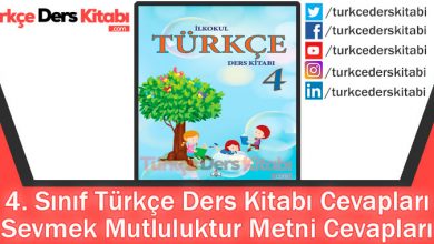 Sevmek Mutluluktur Metni Cevapları (4. Sınıf Türkçe MEB)