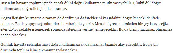 5. Sınıf Türkçe Ders Kitabı Cevapları Sayfa 21 Anıttepe Yayınları (Hoşça Kalın, Güle Güle Metni)