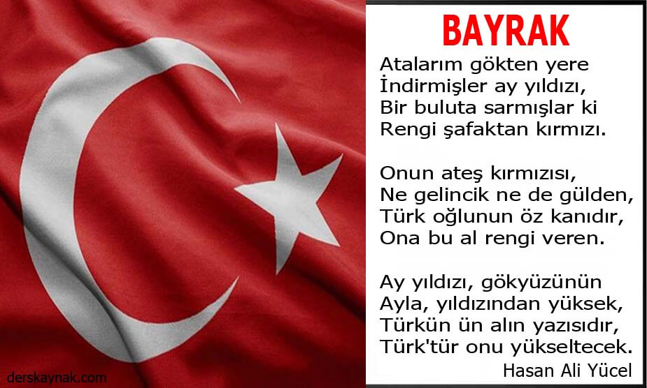 8. Sınıf Türkçe Ders Kitabı Cevapları Sayfa 51 MEB Yayınları (Bayrağımızın Altında Metni)