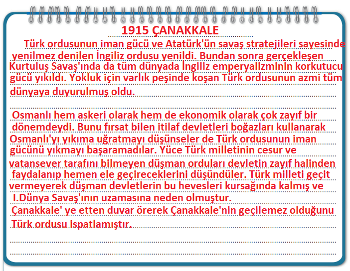 8. Sınıf Türkçe Ders Kitabı Cevapları Sayfa 67 MEB Yayınları (Kınalı Ali'nin Mektubu Metni)