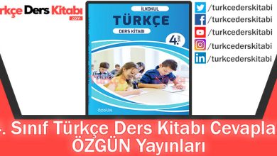 4. Sınıf Türkçe Ders Kitabı Cevapları ÖZGÜN Yayınları