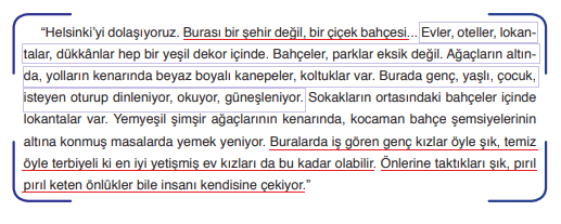 6. Sınıf Türkçe Ders Kitabı Cevapları Sayfa 41 ATA Yayınları (Finlandiya'dan Metni)