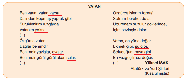 7. Sınıf Türkçe Ders Kitabı Cevapları Sayfa 128 ÖZGÜN Yayınları (4. Tema Değerlendirme Çalışmaları)