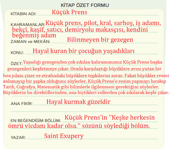 7. Sınıf Türkçe Ders Kitabı Cevapları Sayfa 84 MEB Yayınları (Kitaplarla Kurulan Dostluk Metni)1