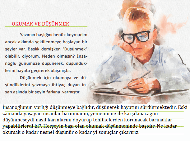 7. Sınıf Türkçe Ders Kitabı Cevapları Sayfa 91 MEB Yayınları (Kitaplarla Kurulan Dostluk Metni)