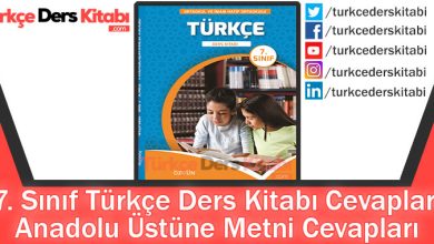 Anadolu Üstüne Metni Cevapları (7. Sınıf Türkçe ÖZGÜN)