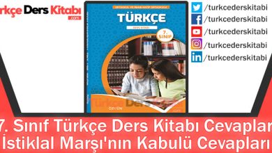 İstiklal Marşı'nın Kabulü Cevapları (7. Sınıf Türkçe ÖZGÜN)