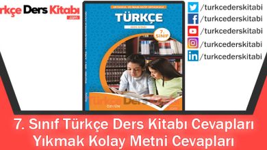 Yıkmak Kolay Metni Cevapları (7. Sınıf Türkçe ÖZGÜN)