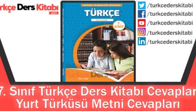 Yurt Türküsü Metni Cevapları (7. Sınıf Türkçe ÖZGÜN)