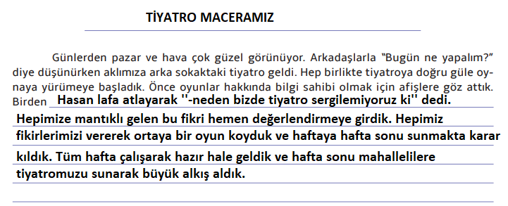 7. Sınıf Türkçe Ders Kitabı Cevapları Sayfa 260 MEB Yayınları (Yaşayan İnsan Hazineleri Metni)