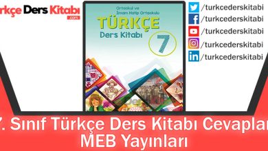 7.Sınıf MEB Yayınları Türkçe Ders Kitabı Cevapları