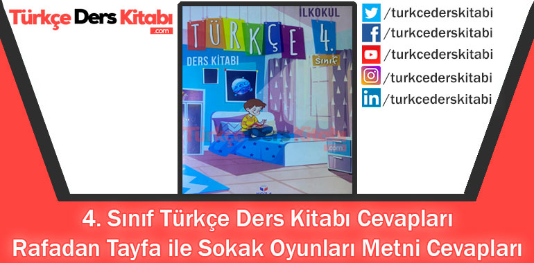 Rafadan Tayfa ile Sokak Oyunları Metni Cevapları (4. Sınıf Türkçe KOZA)