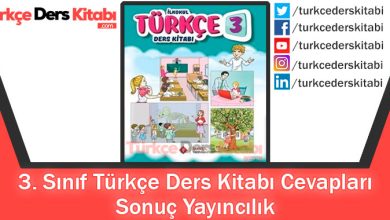 3. Sınıf Türkçe Ders Kitabı Cevapları Sonuç Yayıncılık 2023