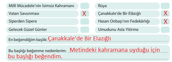 5. Sınıf Türkçe Ders Kitabı Cevapları Sayfa 53 KOZA Yayıncılık (Elazığlı Hasan Onbaşı Metni)