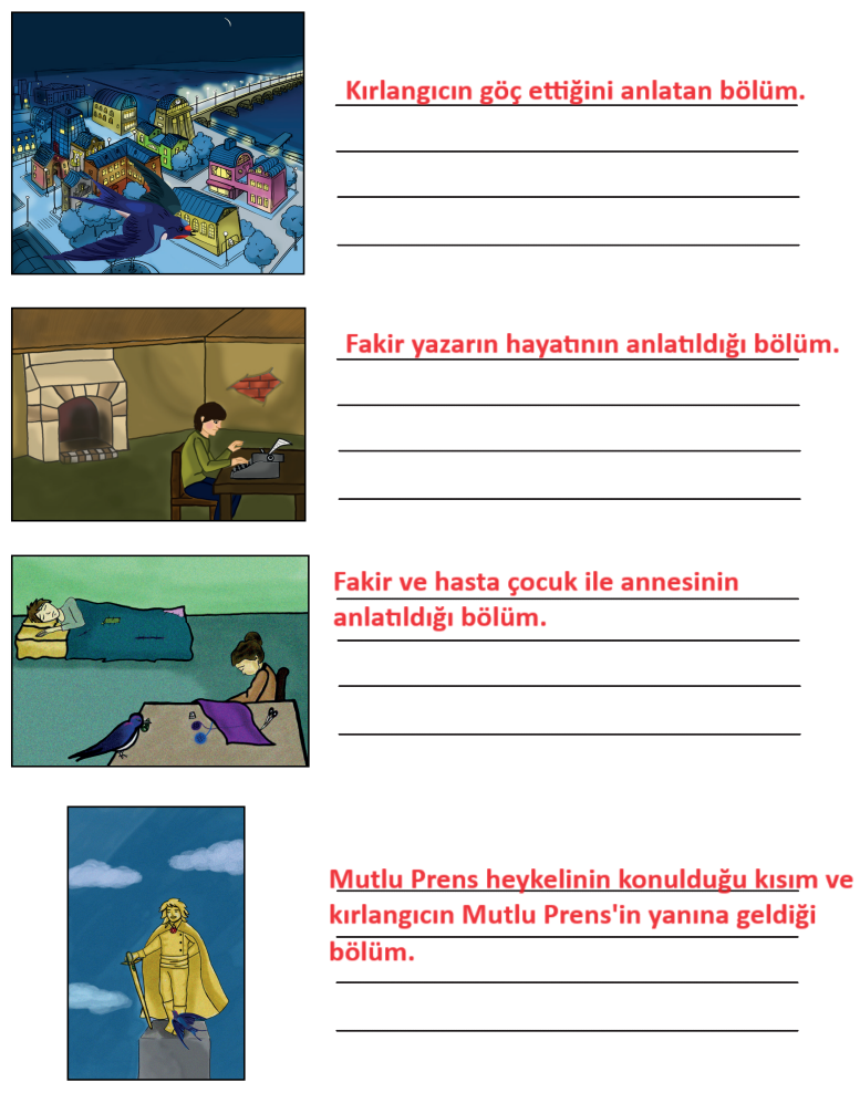 6. Sınıf Türkçe Ders Kitabı Cevapları Sayfa 32 MEB Yayınları (Mutlu Prens)