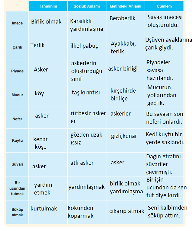 6. Sınıf Türkçe Ders Kitabı Cevapları Sayfa 49 Anka Yayıncılık (Anadolu İmecesi Metni)